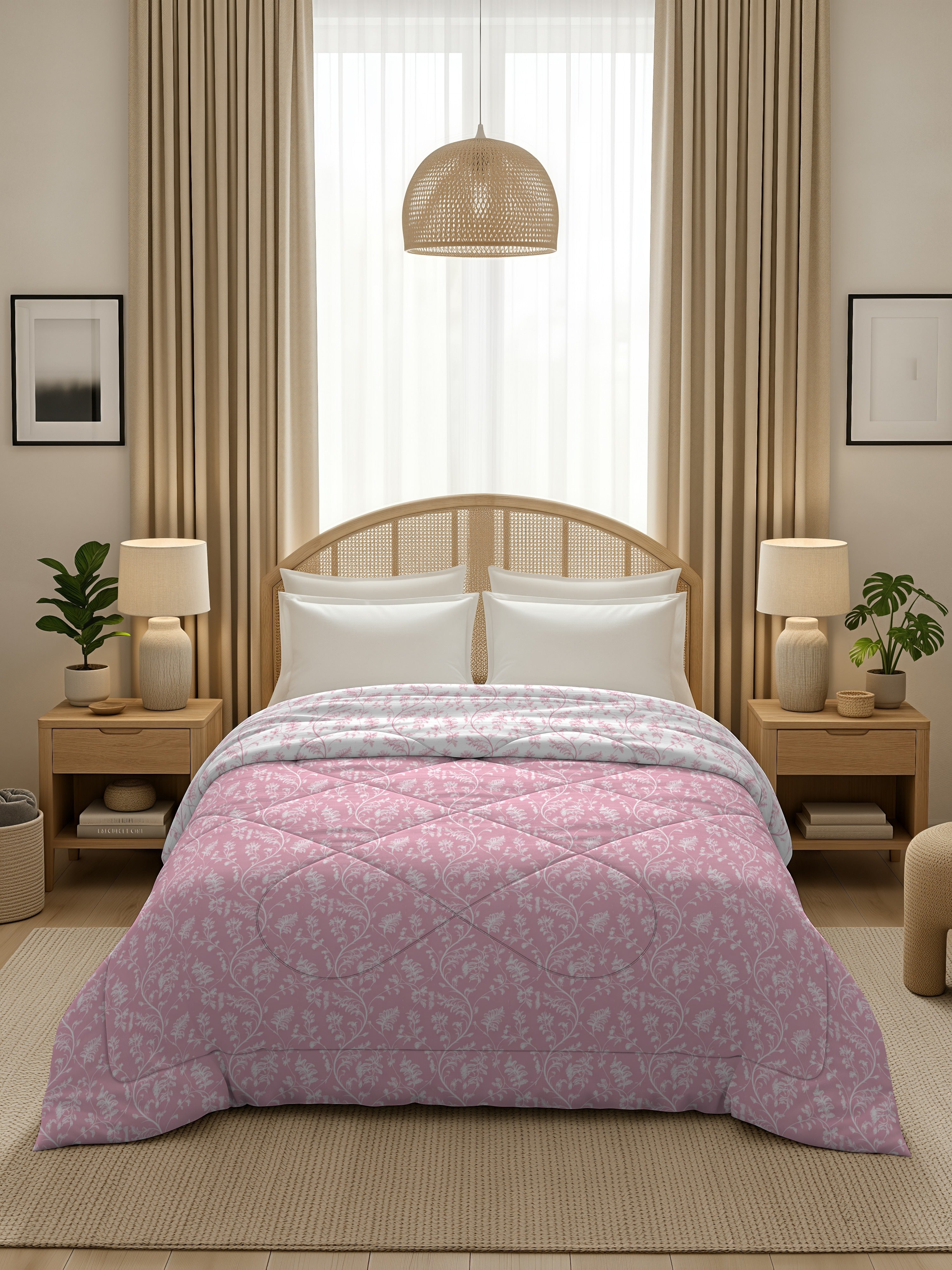 Quirky Home Oxford Collection 2 Kg King Bed Reversible Comforter | AC Blanket