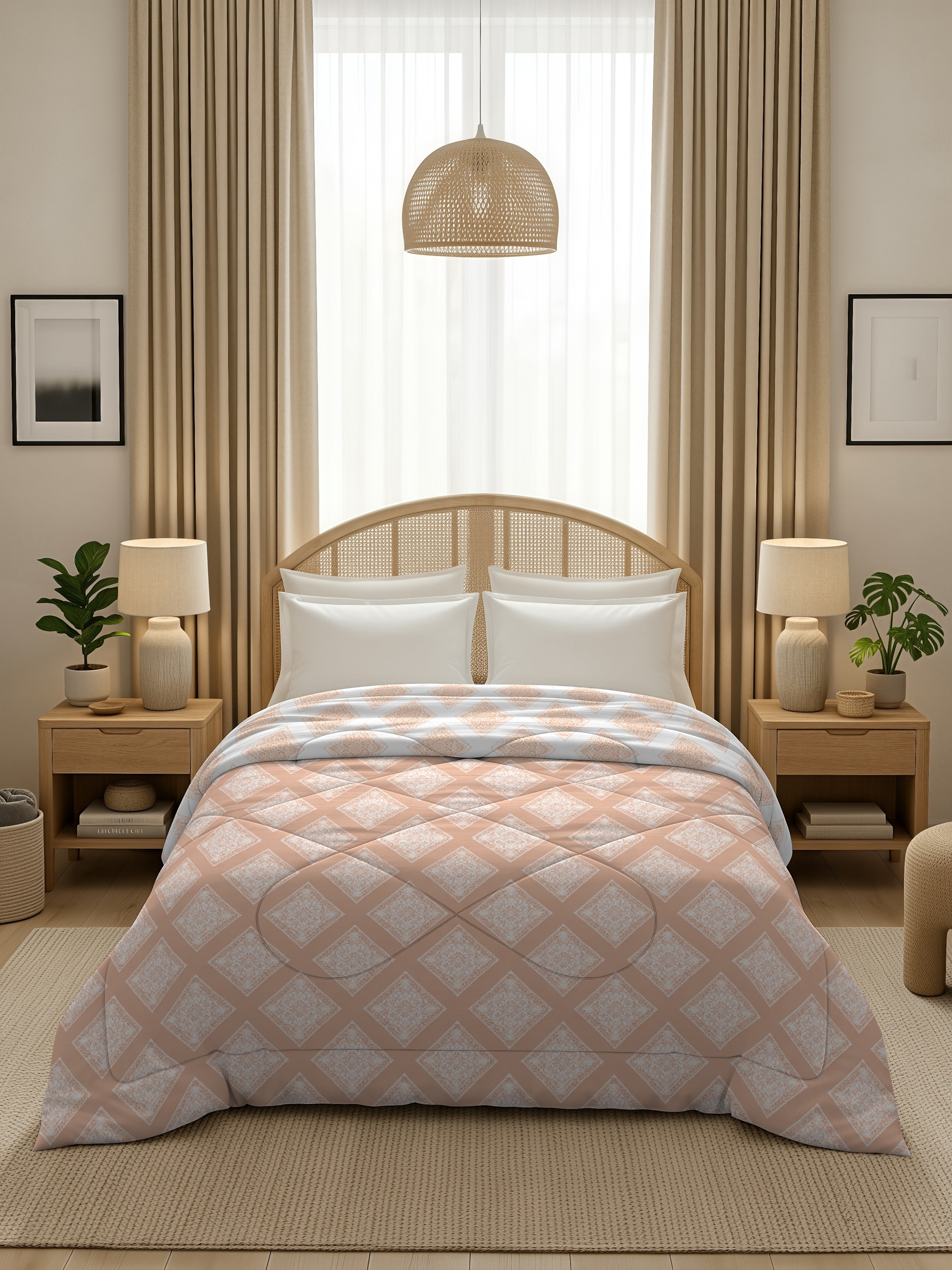 Quirky Home Oxford Collection 2 Kg King Bed Reversible Comforter | AC Blanket