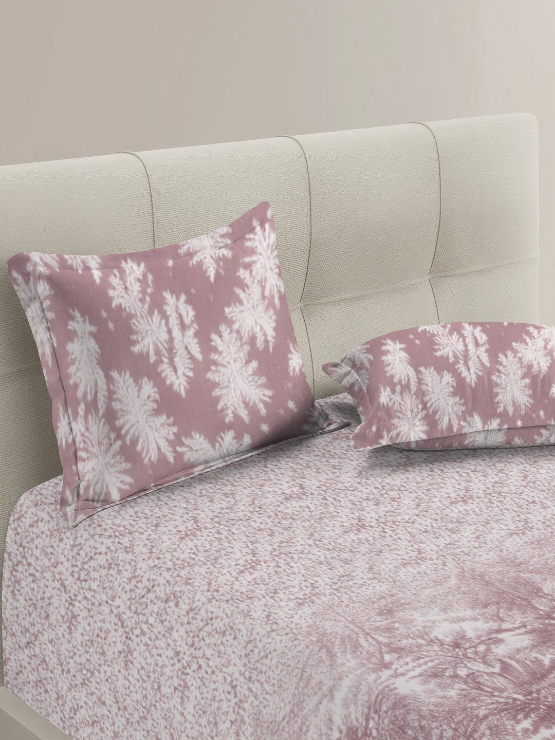 Vera 100% Pure Cotton Satin King Bedsheet With 2 Contrast Pillow Covers