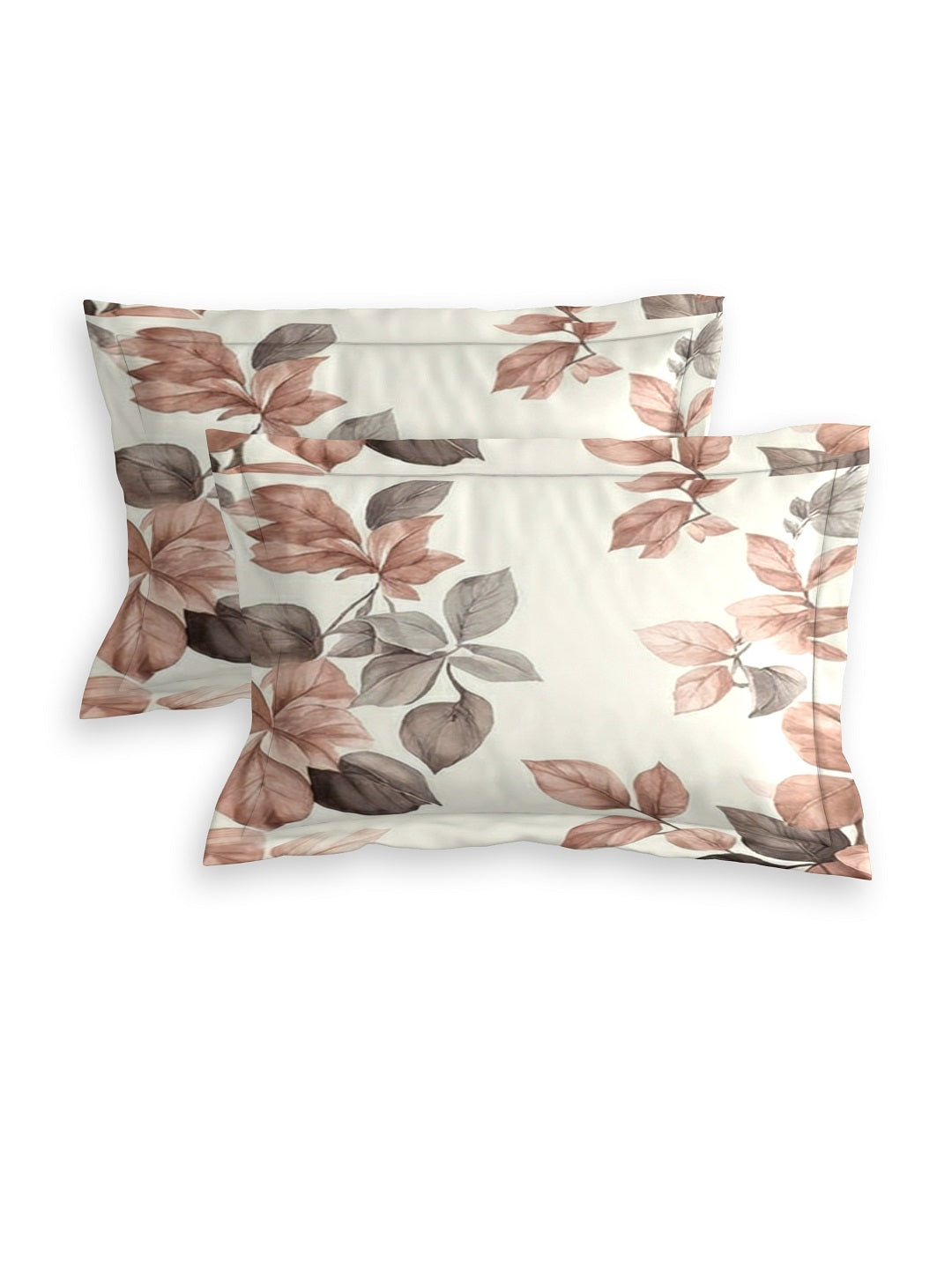 Quirky Home Coral Collection Double Bedsheet with 2 Pillow Cover - Off-White