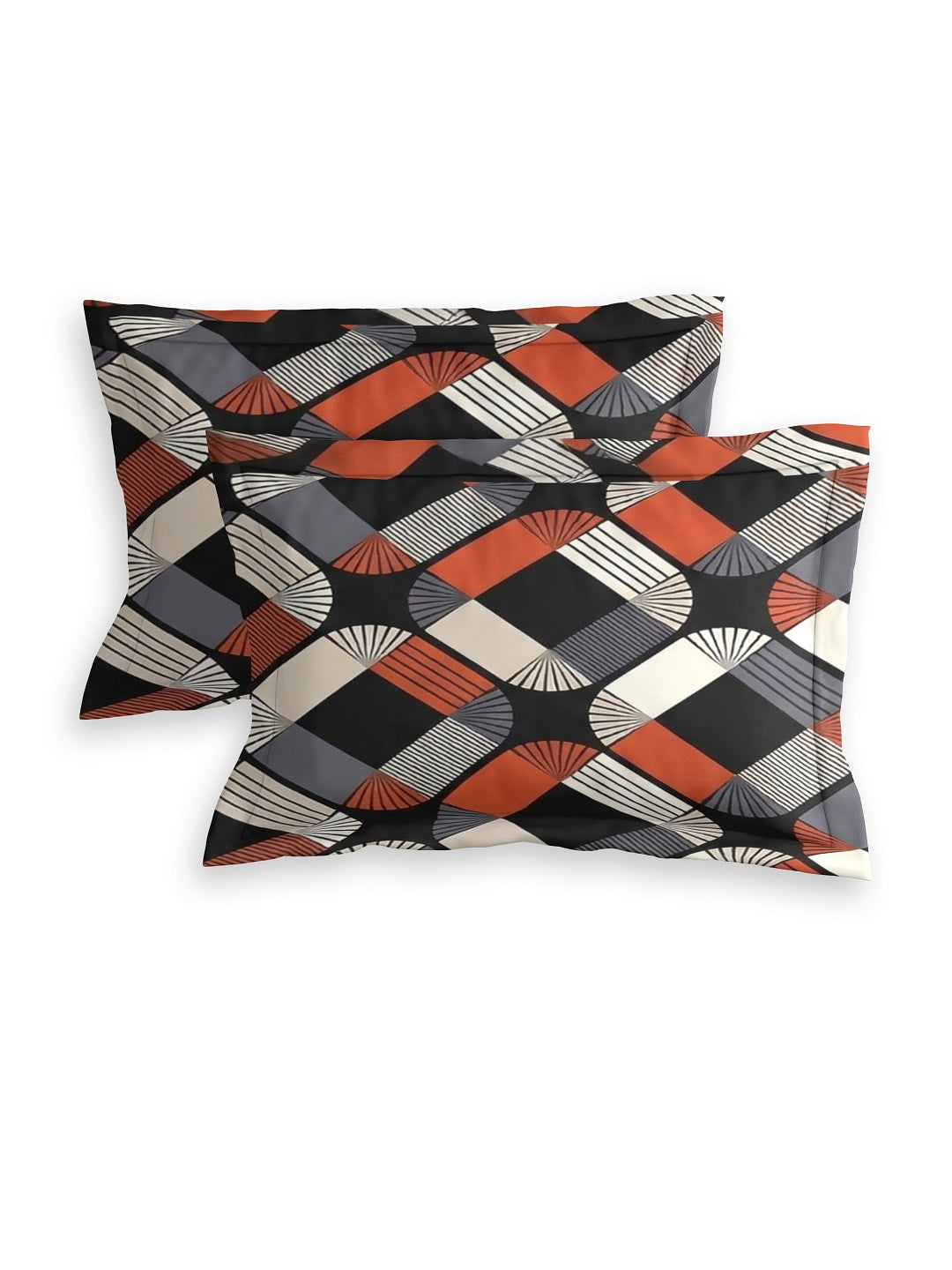 Quirky Home Coral Collection Double Bedsheet with 2 Pillow Cover - Grey
