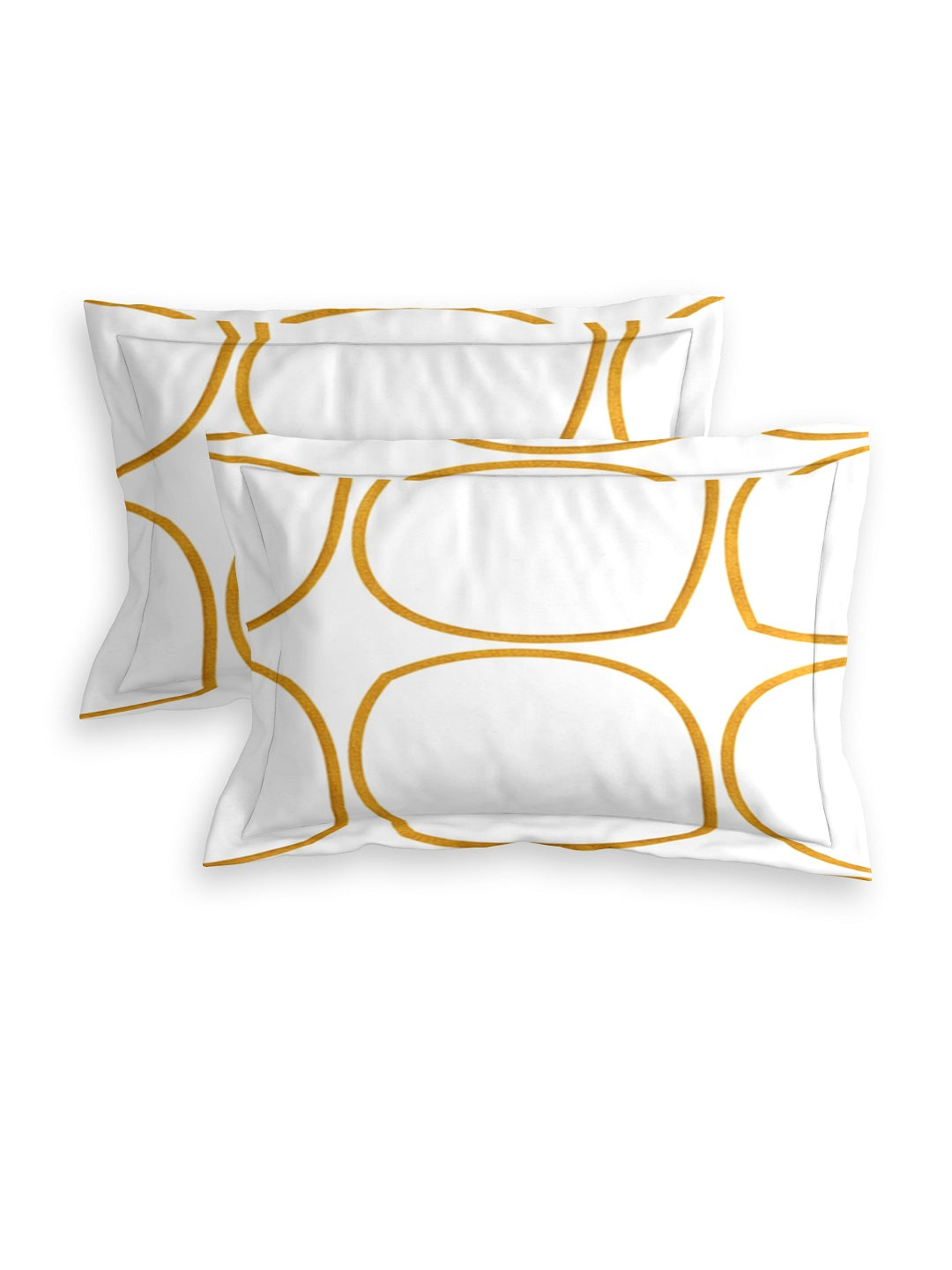 Quirky Home Coral Collection Double Bedsheet with 2 Pillow Cover - White
