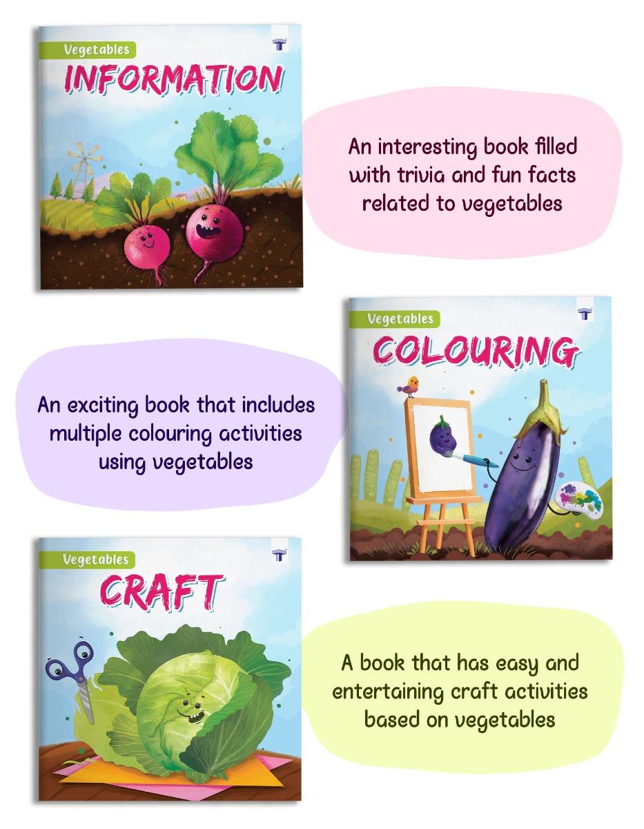 Vegetable Learning Book Kit for Kids | Sticker Activity Book - Image 2