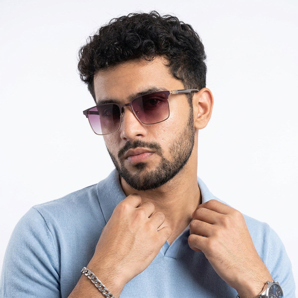 Eyejack Golden & Brown Square Sunglasses for Men and Women - view 1