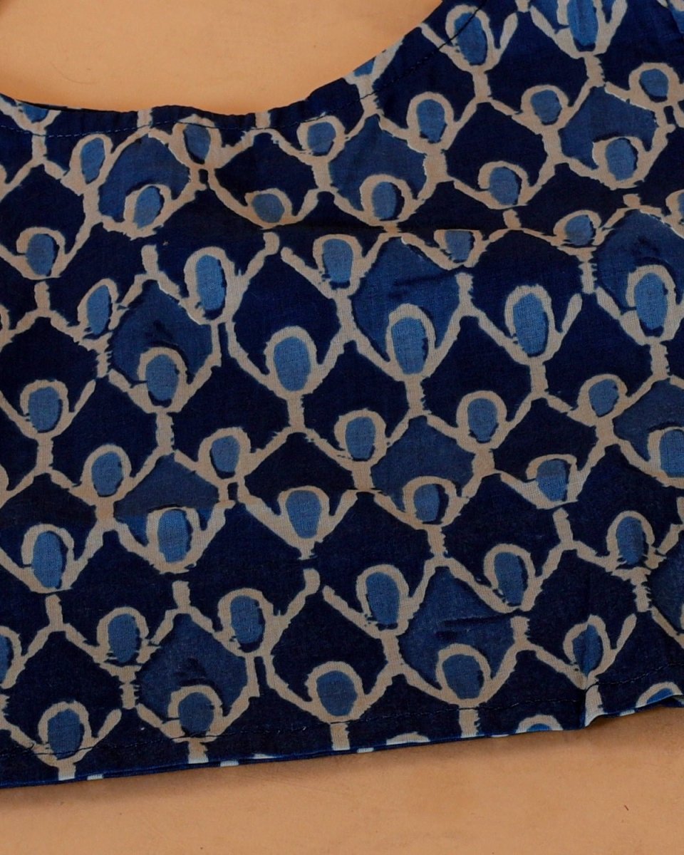 Indigo Floral Print Girls Co-ord Set - KES-SN-IDFR-0-6