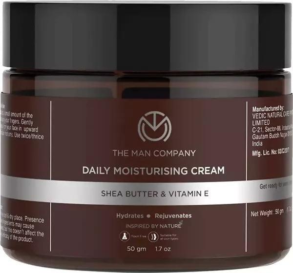 The Man Company Daily Moisturising Cream With Shea Butter And Vitamin E For All Skin Types - 50 Gm - HalfPe
