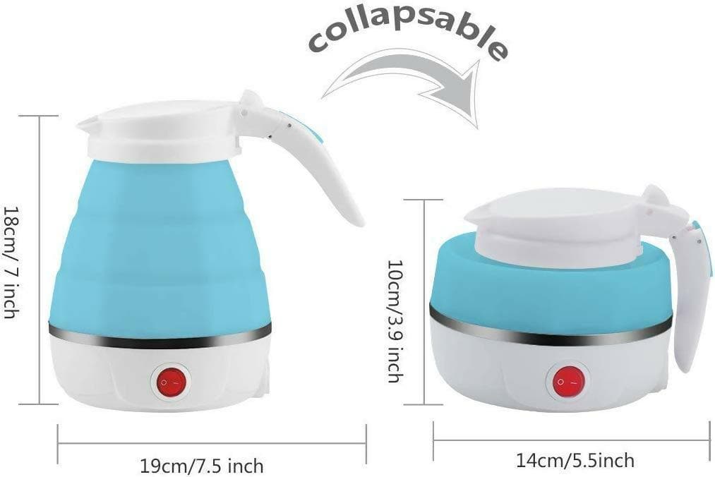 Silicone Foldable Travel Electric Portable Kettle (600ML) - HalfPe