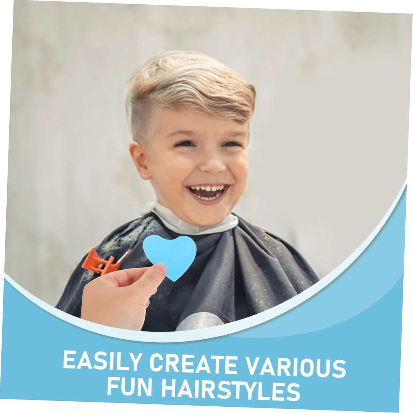 Haircut Design Stencil Set – 6-in-1 Safe Hair Trimmer Molds for Creative Styling, Clean Hairline Shapes & Quick Fade