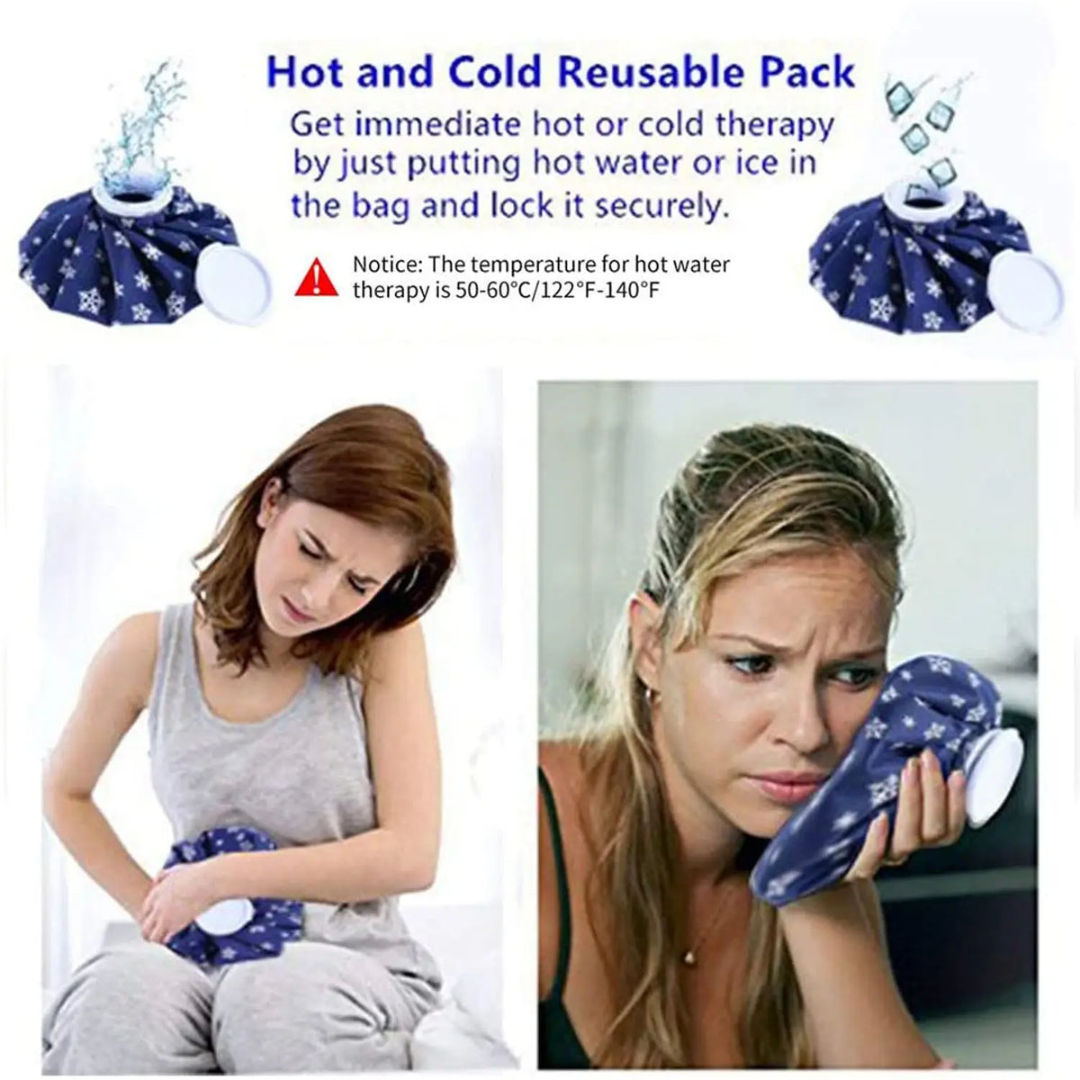 Pain Reliever Ice Bag Used To Overcome Joints Pain In Body. HP DD