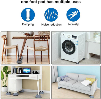 Anti-Vibration Pads for Washing Machine & Dryer Shock-Absorbing Noise-Reducing Stabilizer Feet