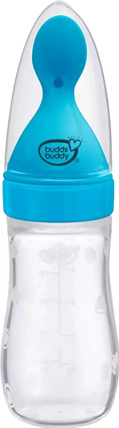 Buddsbuddy Silicone Cereal Feeder (125ml, Blue) Bb7154