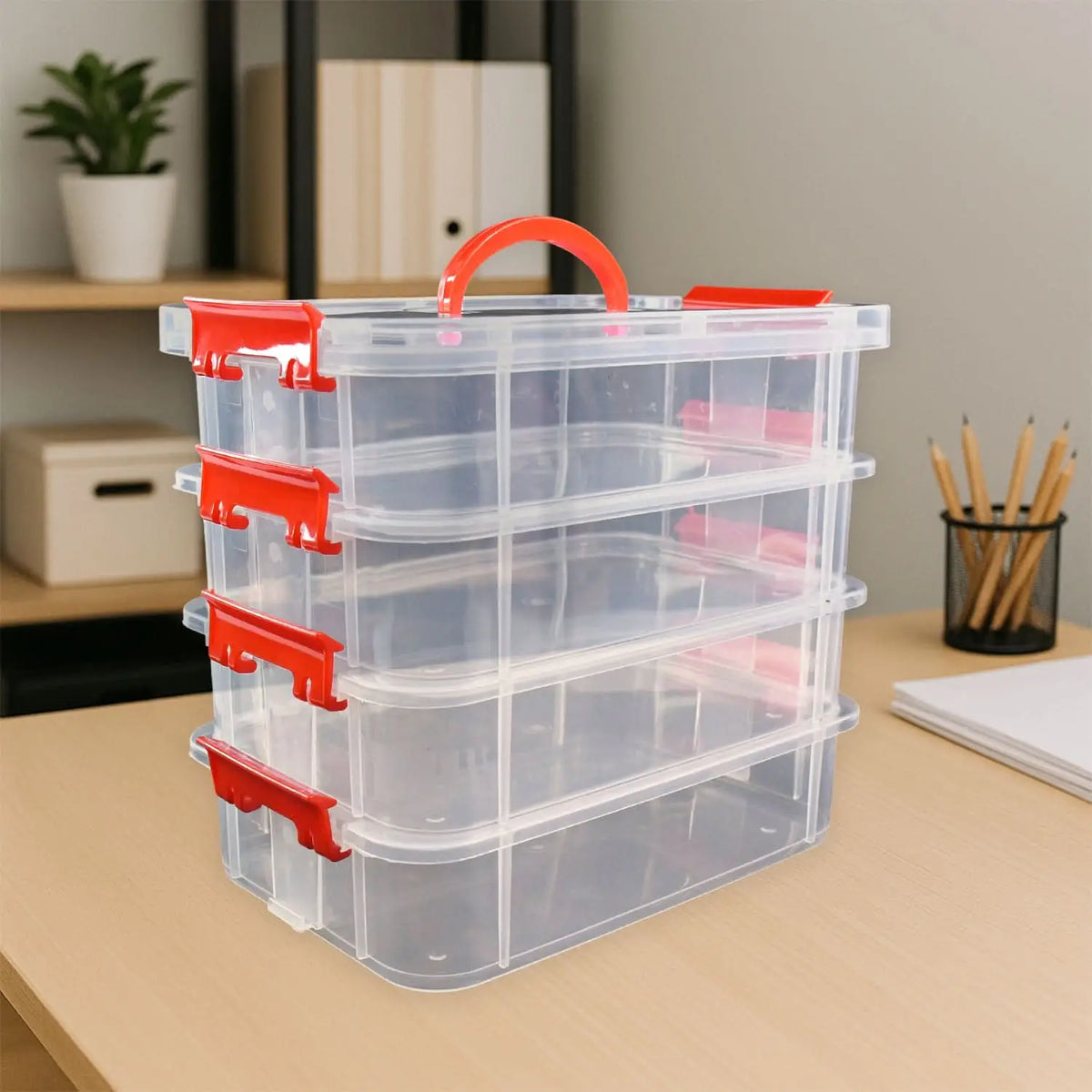4-layer Transparent Multipurpose Plastic Storage Box HP DD