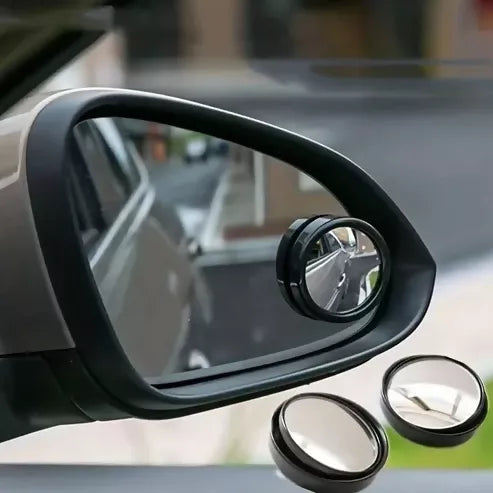 360 degree Blind Spot Round Wide Angle Adjustable Convex Rear View Mirror - Pack Of 2 ABHI Mobiles