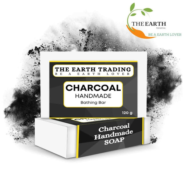 The Earth Trading Handmade Charcoal Soap for Bath (120g)