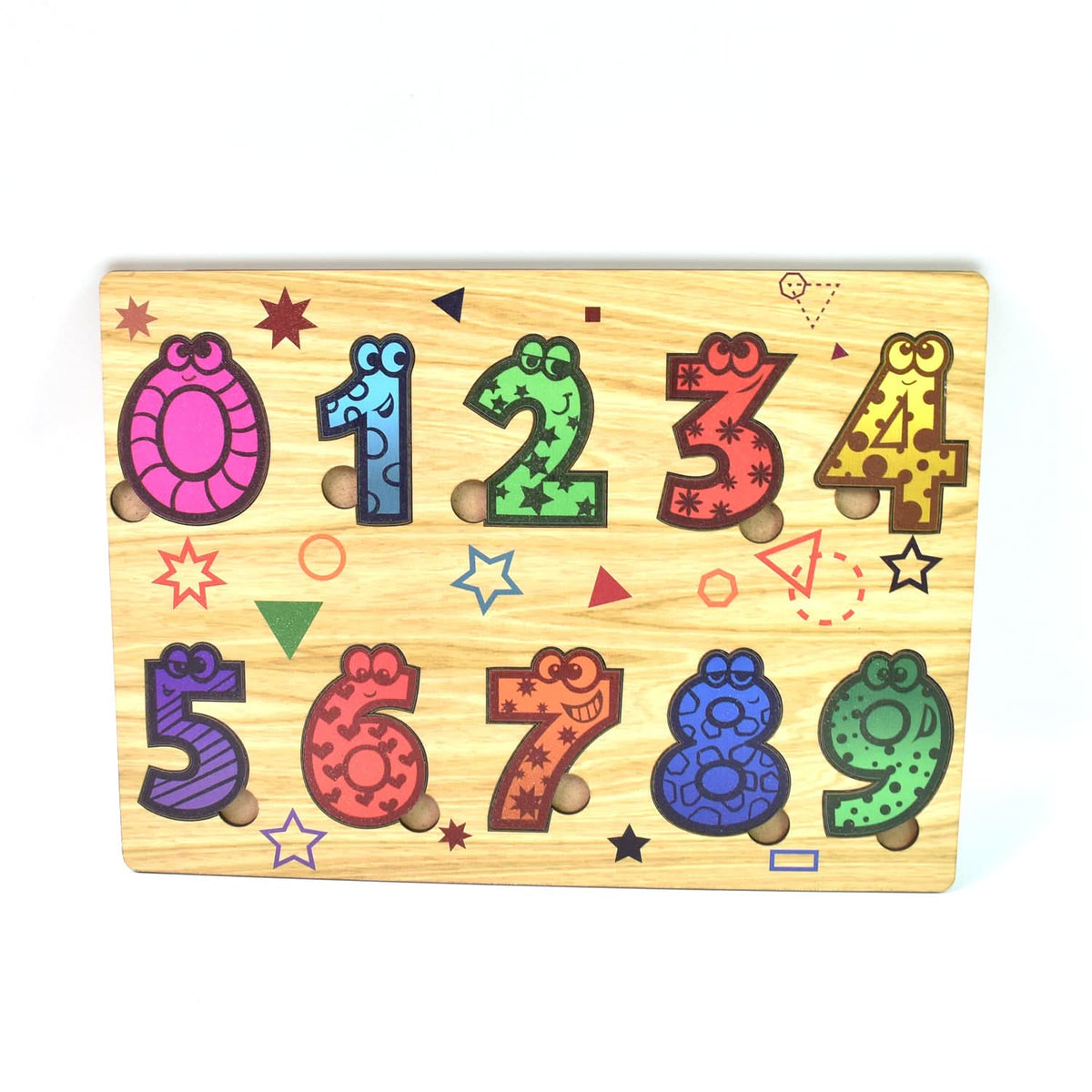 Wooden Number Puzzle Learning Educational Board (1 Set  2820 Cm) HP DD