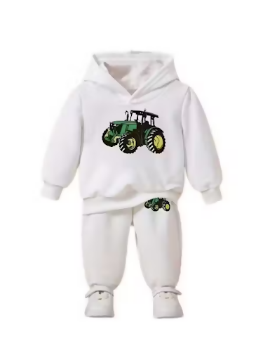 Kids Comfortable Hooded Top & Bottom Set Luck Fashion