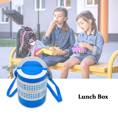 3 Layer Adjustable Insulated Tiffin Set Of 1 Blue 3 Containers Lunch Box