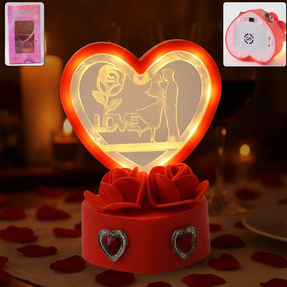 Heart-shaped Love Couple Decorative Showpiece (1 Pc)