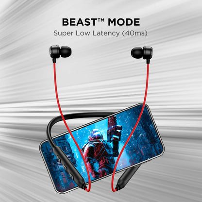 boAt Rockerz 195 Pro Bluetooth Wireless in Ear Neckband W/Up to 20 Hrs Playtime, Enx Tech BT V5.3 W/Dual Pairing, 40 Ms Low Latency Beast Mode(Multi color)