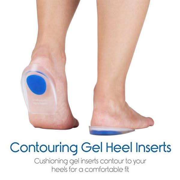 Gel Heel Cups Silicon Heel Pad For Heel Ankle Pain HP DD