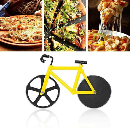 Dual Stainless Steel Non-Stick Bicycle Shape Pizza Cutter - HalfPe