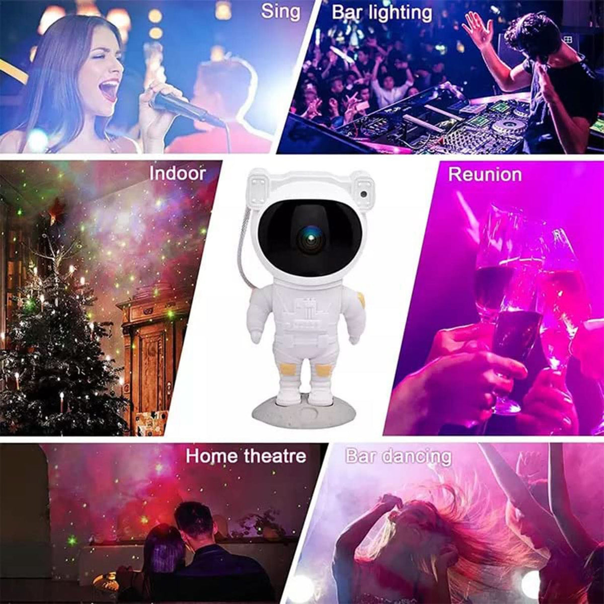 Robot Sky Space Stars Light Astronaut Galaxy Projector HP DD