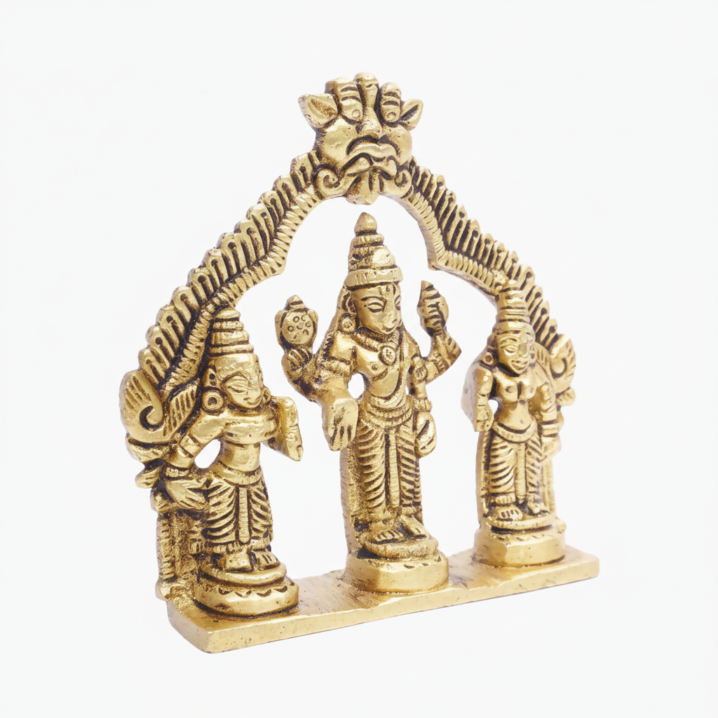 Classic Divine - Brass Perumal Set - 10 cm SUPER