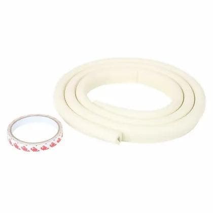 Safe-O-Kid - Unique High Density L-Shaped 2 mtr Long Mini 2 Edge Guards with 8 Corner Cushions - Cream - HalfPe