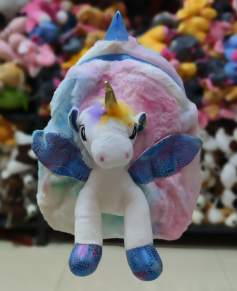 Unicorn Stylish Cute Soft Plush Travel Backpack for kids