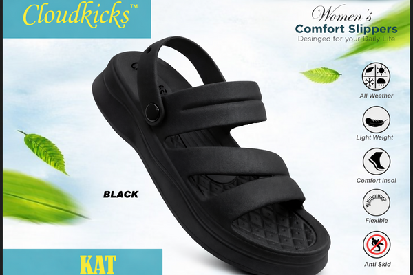 Cloudkicks Womens Everyday Comfort Slippers Lightweight Cushioned Anti Skid Footwear AGARWAL ENTEPRISES