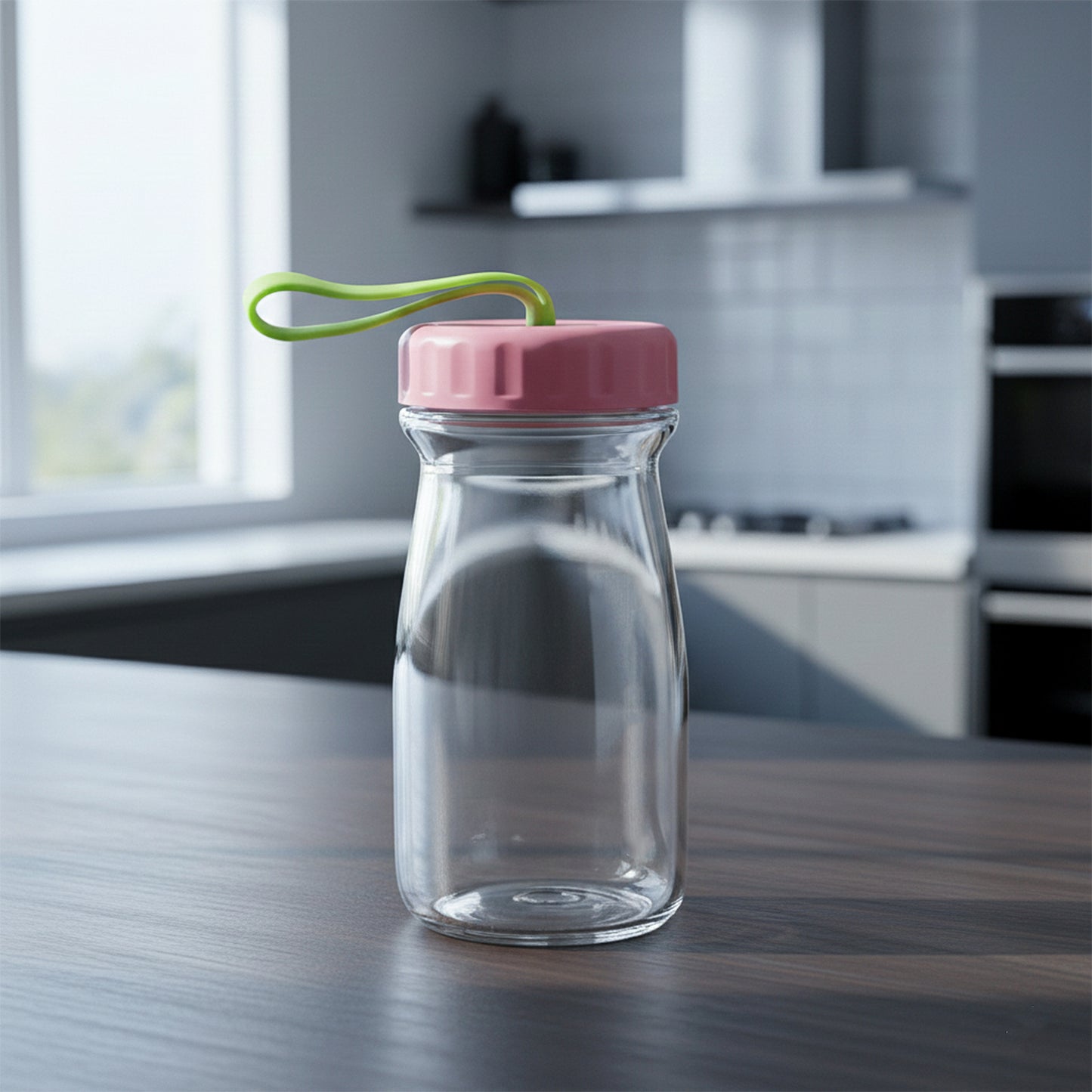 Premium Glass Bottle With Leak-proof Lid (300 Ml)