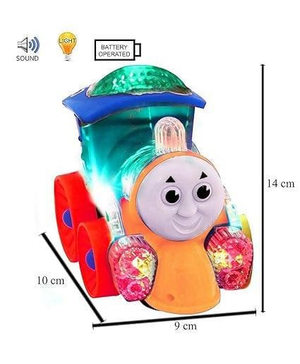 Train Engine with Music & Lights, Bump and go Action Toy - HalfPe