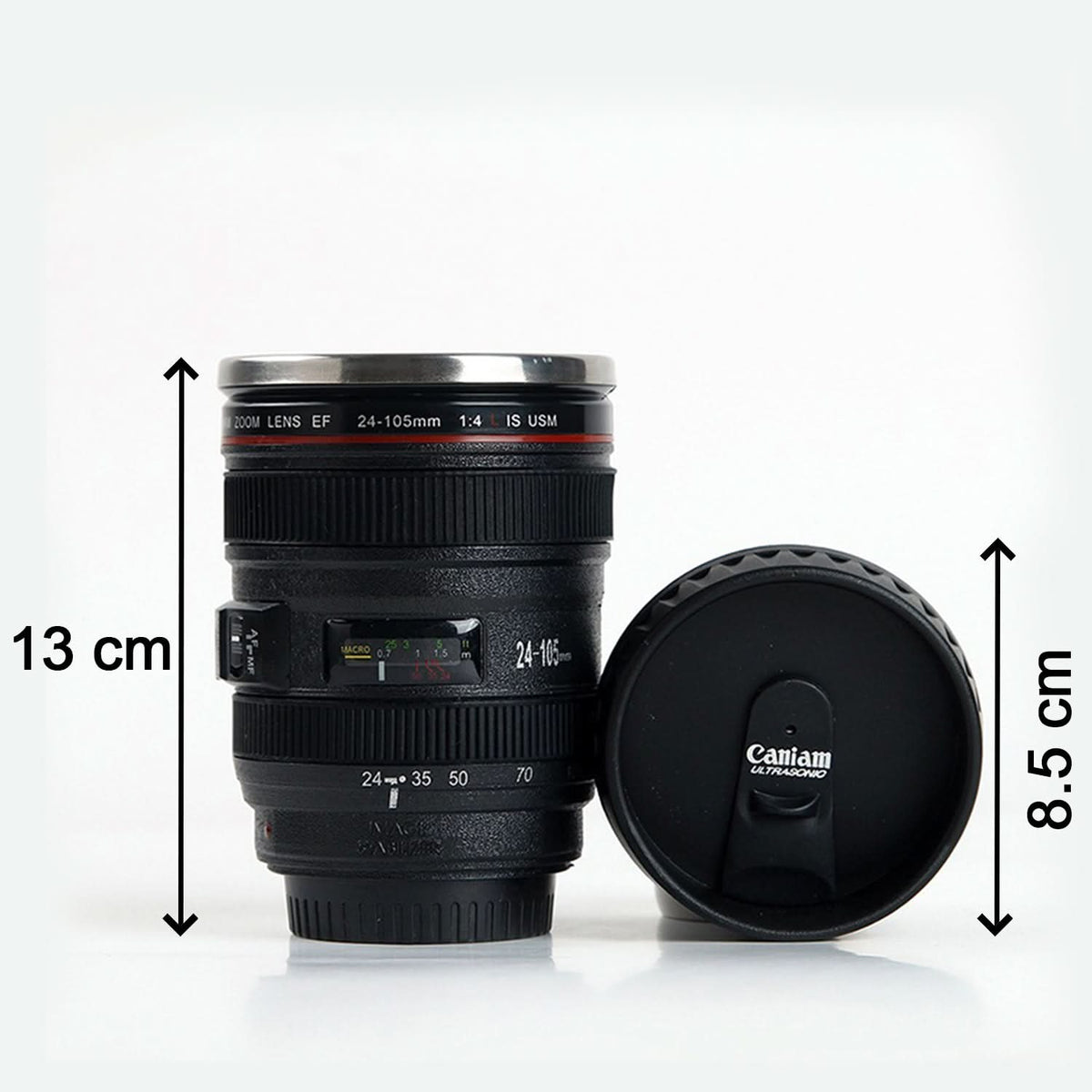 Plastic Camera Lens Stainless Steel Coffee Mug HP DD