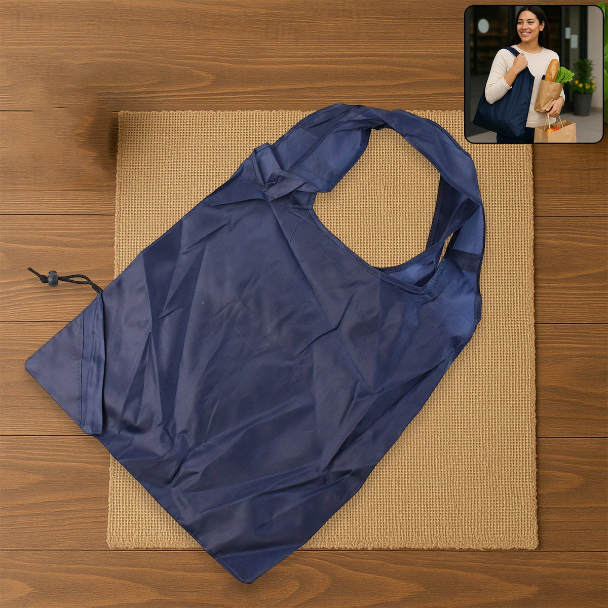 Reusable Grocery Bags With Handles & Washable Reusable Shopping Bags Foldable HP DD