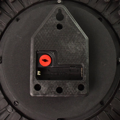 Wooden Look Designer Wall Clock Plastic Decorative Latest Wall Clock Battery Operated Round Easy To Read For Roomhomekitchenbedroomofficeschool