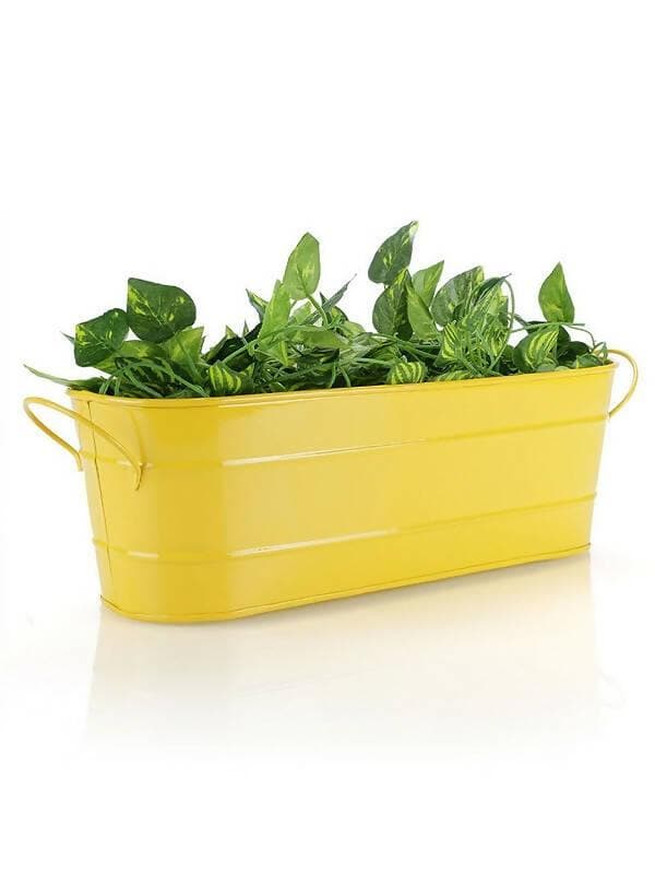 Oval Planter Large Yellow - HalfPe