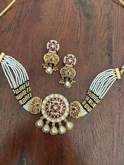 Royal Rajwadi neck choker Set