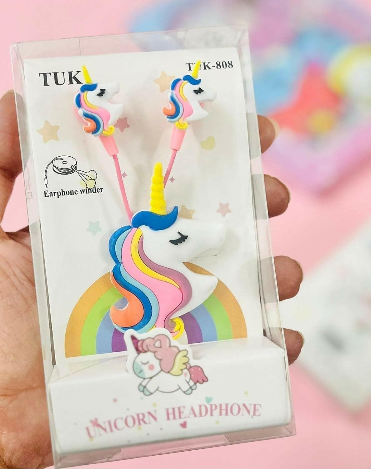 Unicorn Theme Earphones (Multi Colour) - HalfPe