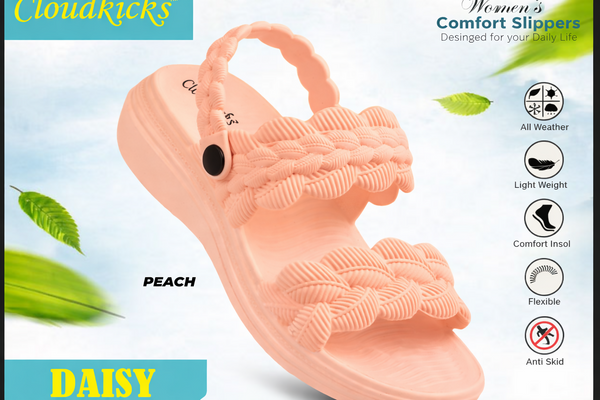 Cloudkicks Womens Daisy Comfort Slippers Lightweight Anti Skid Daily Wear Footwear AGARWAL ENTEPRISES