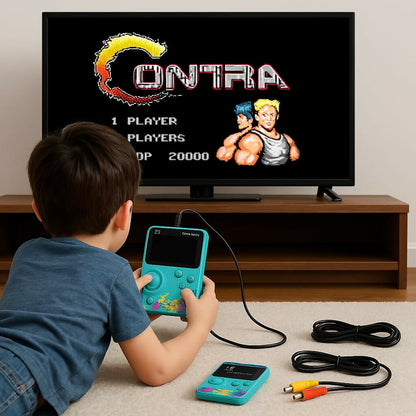 G5 500 in 1 Retro Video Game Box, Best Gift for Kids, 500 Games Like Contra, Tank, Bomber Man, Etc., Handheld Classic Game PAD Can Play On TV, Only for 1 Player