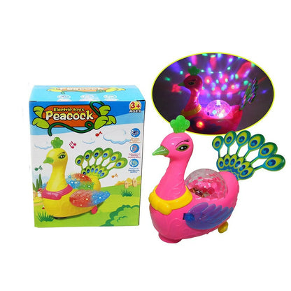 Peacock Toy for Babies: Dancing Music, Rotating 360 Degrees, and Colorful Lights