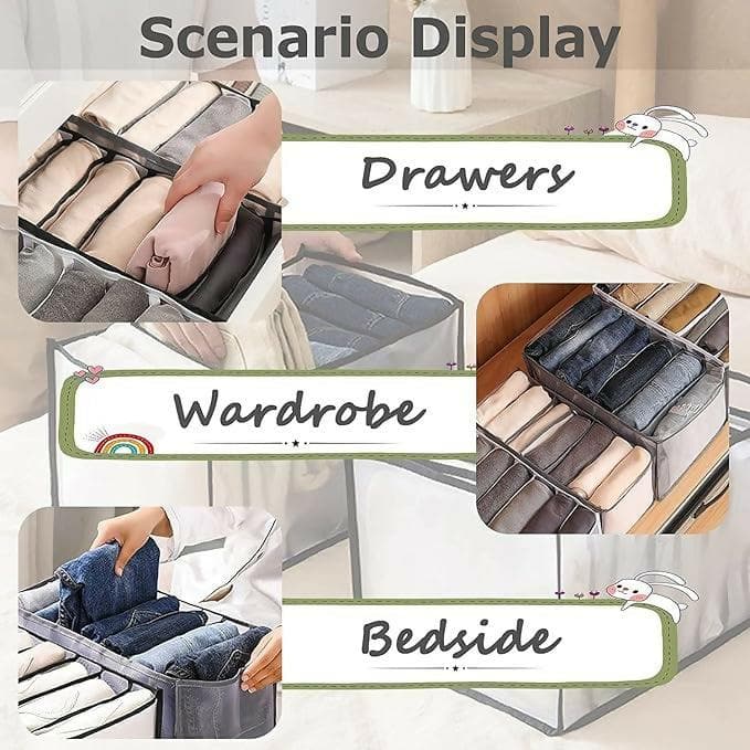 Organizer For Clothes 7 Grids Storage Organizer For Multipurpose - HalfPe