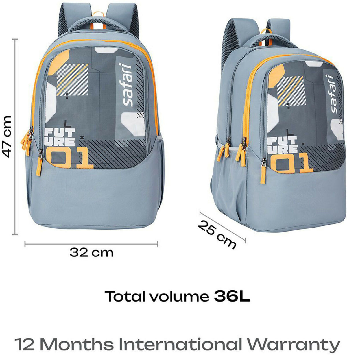 SAFARI Large 36 L Backpack Sigma 1 (Grey)