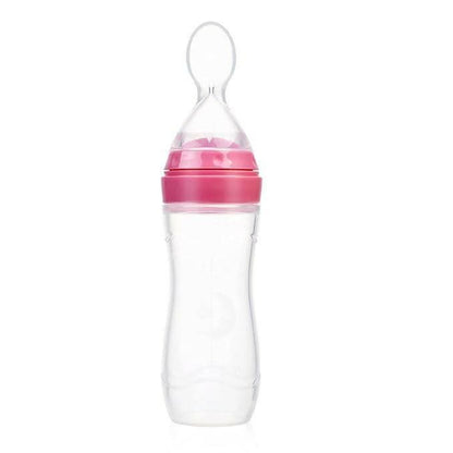 Safe-O-Kid 1 Easy Squeezy Silicone Food Feeder Spoon (Soft Tip) Bottle, (90ml - Multicolour)) - HalfPe