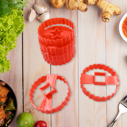 Cookie Cutters Set Plastic Easter Biscuit Cutting Tool For Diy Cake Decoration Fondant Biscuit Cookie Pastry Sandwich (6 Pc Set )