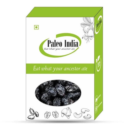 Paleo India Black Raisins / Kali Kishmis / Seedless Black Raisin Dry Fruits (400gm) - HalfPe