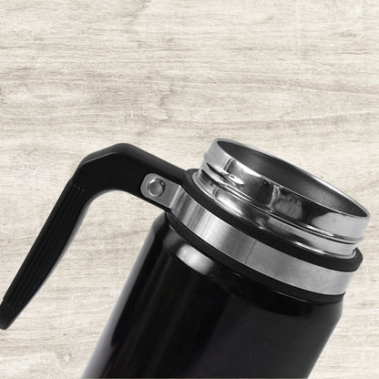 Stainless Steel Vacuum Coffee Cup with Non-Slip & Anti-Scald Design (Approx. 600ml)