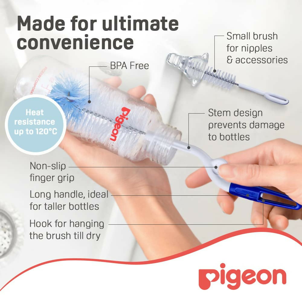 PIGEON NYLON BRUSH (ROTARY) WITH NIPPLE BRUSH