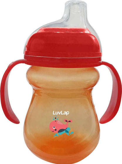 Luvlap mobby little spout sipper bpa free 240 ml 6m+ (orange)