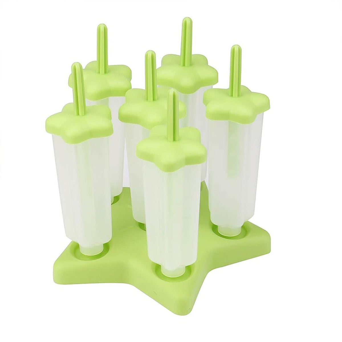 Plastic Ice Cream Molds With Lid (1 Set  6 Pc) HP DD